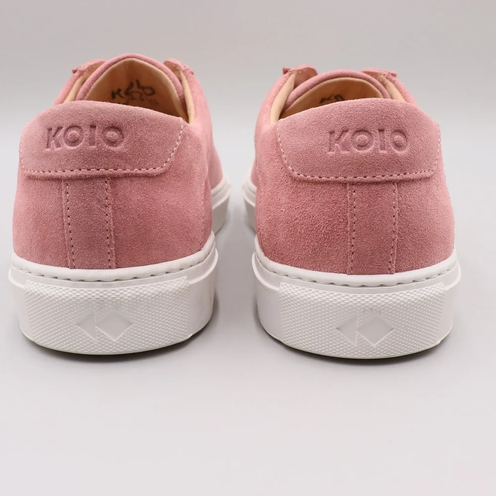 Koio Capri Pink Suede Low Top Sneakers Mens Size 10 US Casual Made in Italy
